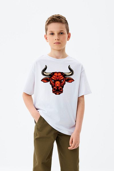 MYADA Tricou pentru băiat cu imprimeu Bull