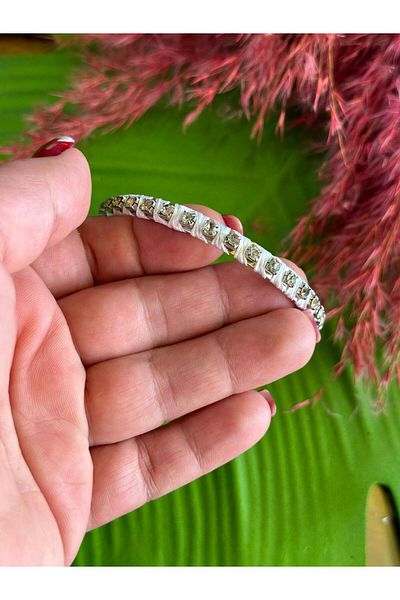 Gönülden Tasarım ZIRCON STONE WOMEN'S BRACELET DIAMETER 6 CM