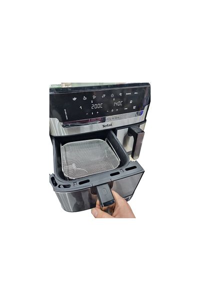 Popüler Tefal Dual Easy Fry Grill 8.3L Airfryer - Oil Compatible Wire Cage, 304 Steel