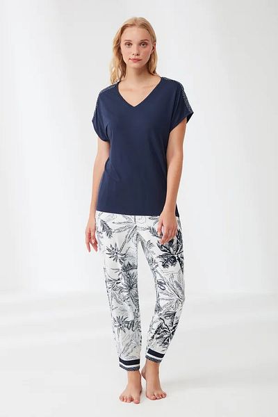 Penyemood Combed Cotton Mood Pajama Set Navy Blue 9231PJTK