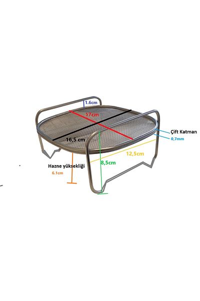 Popüler 304 Steel Airfryer Wire Cage - Oil Spatter Prevention, 17cm Width (Sizes S-M-L)