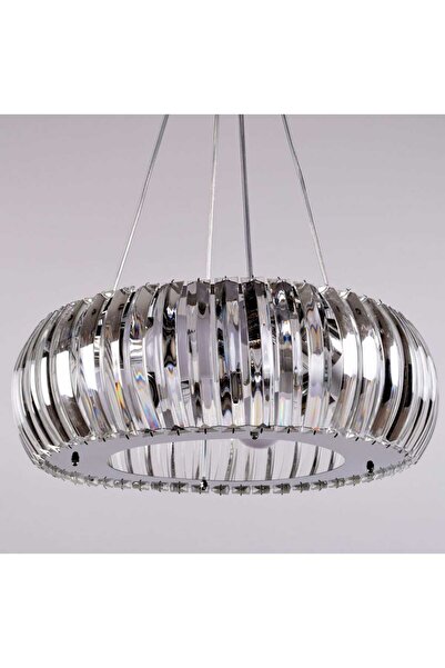 KLAS AYDINLATMA Paris Aydınlatma Truva 50lık 4lü Kristal Krom Avize