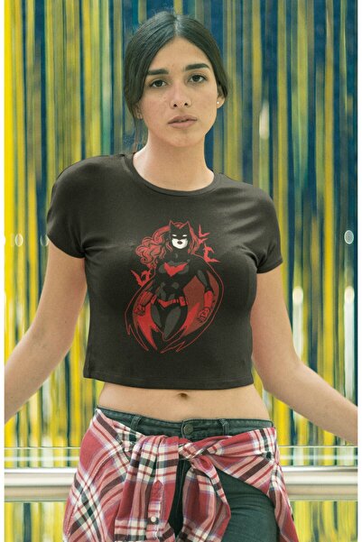 Fuddy Moda Batgirl Štampano Skraćeni kroj Top, ženska DC Comics Batgirl Štamp...
