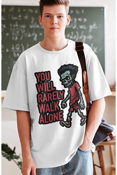 Fuddy Moda Retko ćete hodati sami Štampano T-shirt, unisex fudbalska majica Š...