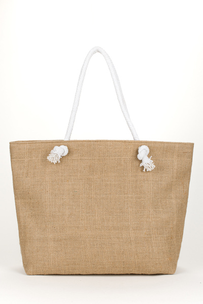 ANDİFLİ Women's Straw Shoulder Bag Jute Fabric Soft Handle