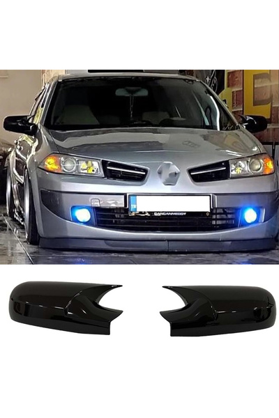 MKG Otomotiv Renault Megane 2 Batman Yarasa Ayna Kapağı Piona Black ABS 2002-...