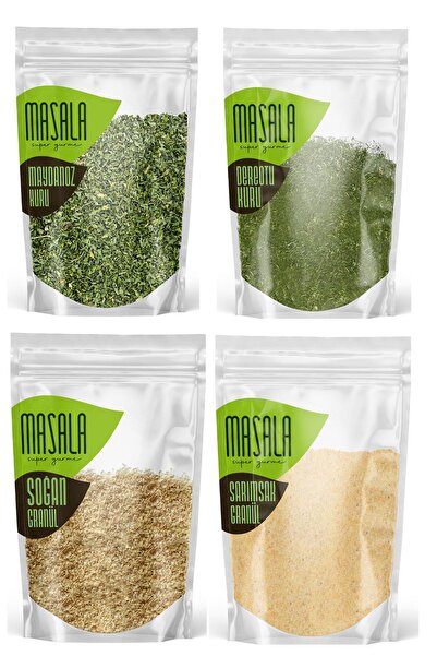 Super Gurme Masala Kuru Sebze Seti Soğan Granül 150 gr - Sarımsak Granül 150 gr - Dereotu 100 gr- Maydanoz 70 gr