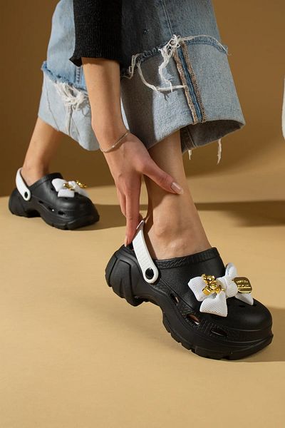 Moda Kadıköy Women's Black Women's Eva Sea Beach Doctor Nurse Hospital Comfort Comfortable Sandals Slippers