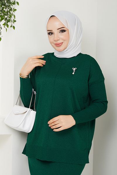 Pamuk Butik Γυναικείο Σετ Mercerized Καρφίτσα και Ασημένια Φούστα