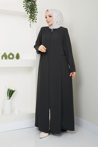 Pamuk Butik Γυναικείο Hijab Cap Ferace με τσέπες στο πλάι