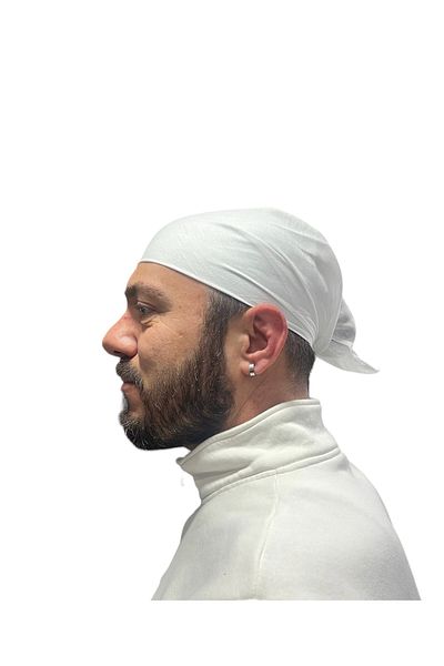 Askıcı 2 τεμάχια White Doctor Nurse Cook Surgical Hospital Bone Bandana