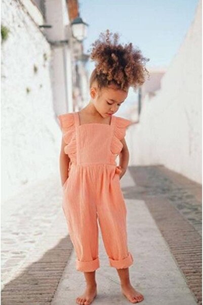 TİJK Muslin Fabric Girls' Jumpsuit