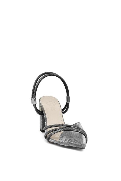 MİSS PARK MODA Miss Park Moda PM309 K305 Women's Evening Dress Shoes Platinum