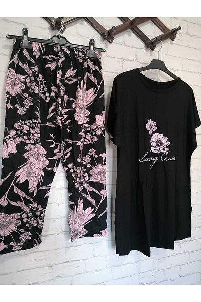 anne moda ankara Set de pijama Capri, cu mâneci scurte, elegant, de vară