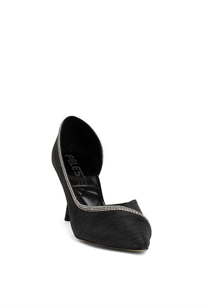 FELES 077-209-22T Women's Classic Heeled Shoes Black