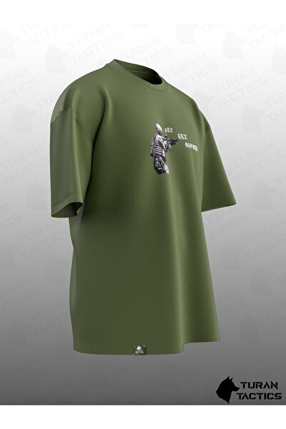 TURAN TACTICS T-SHIRT UNISEX OVERSIZE ΜΕ ΑΡΠΑΤΙΚΟ ΣΧΕΔΙΟ ΜΑΤΙΩΝ
