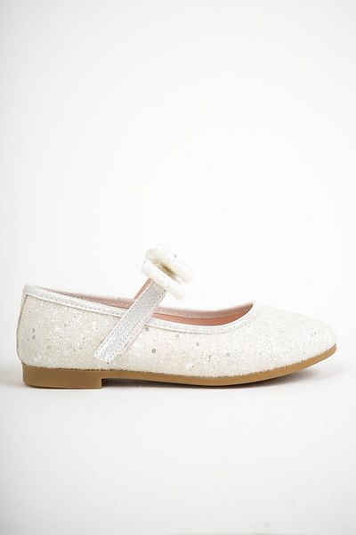 Pabuçland Incimoda Very Stylish and Very Comfortable Insole Orthopedic Children's Daily Glitter Bow Tie Ballerinas