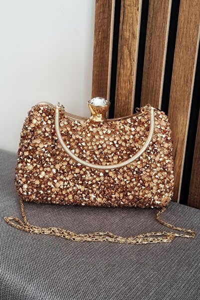 GP GUES POLO حقيبة فساتين السهرة الحجرية الكبيرة للنساء