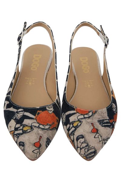 Dogo Balerini multicolori din piele vegana de dama - Design de supa
