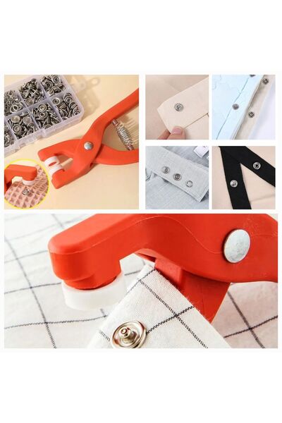 Alışverişhanem 100 Lü Çıt Çıt 9.5 Ml Kumaş Bez Elbise Birleştirme Montalama P...