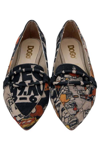 Dogo Balerini multicolori din piele vegana de dama - Design de supa