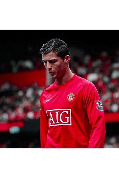 After Party Manchester United 2007 / 2008 Kırmızı Uzun Kollu Nostalji C. Rona...