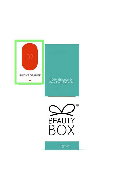 Beauty Box Bright Orange Vegan Permanent Makeup Paint PMU Pigment Nontoxic Essence of Pure Plant Extracts 12ml