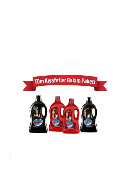 Bingo çamaşır deterjanı siyah 2*4 renkli 2*4 toplam 16lt