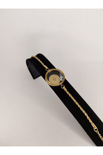 Romea Opening Quarter-Down Twist Chain Fanos Bracelet Decisions Steel Gold Color