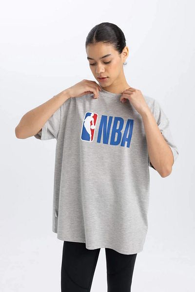 DeFacto Tricou cu mânecă scurtă Fit Nba Wordmark Boxy Fit Crew Z3128az24sm