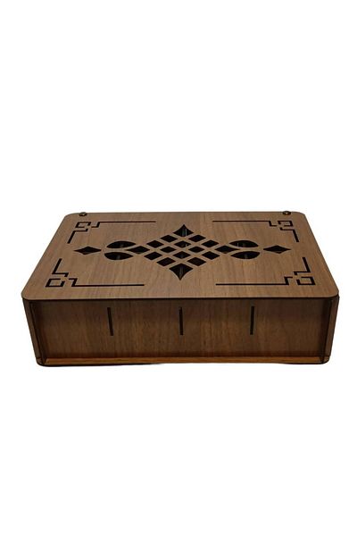 Mars Tea Storage Box - Herbal Tea, Detox Tea, Coffee - Wooden - 28 X 21 X 8 cm