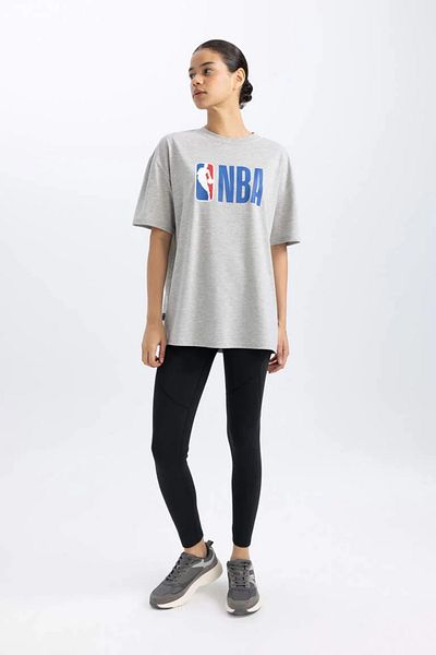 DeFacto Tricou cu mânecă scurtă Fit Nba Wordmark Boxy Fit Crew Z3128az24sm