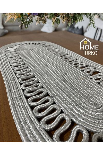 HomeTurko Jute, Wicker, Decorative Tablecloth, Runner 30x70CM, American Service, Coffee Table Cloth, Bohemian Style