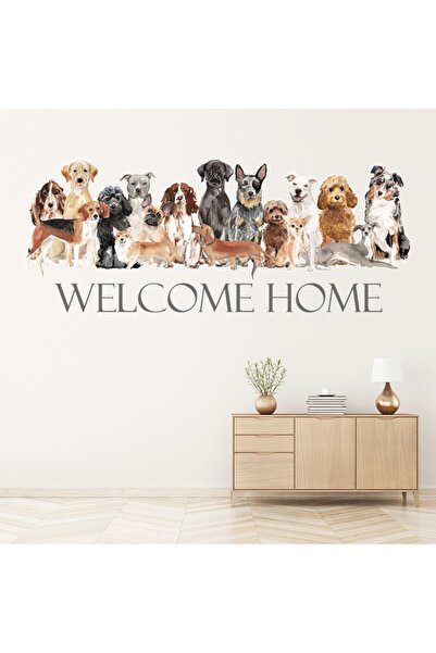 Modatools Kişiye Özel Metin Köpek Evcil Hayvan Bakım Salonu Dekoratif Duvar Sticker Çıkartma Mutfak Ofis Yatak