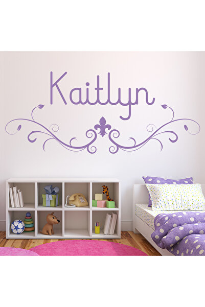 Modatools Kişiye Özel İsimli Fleur De Lis Dekoratif Duvar Sticker Çıkartması ...