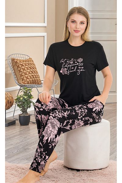 anne moda ankara Set de pijamale de vară, elegant, cu mânecă scurtă, mărime mică