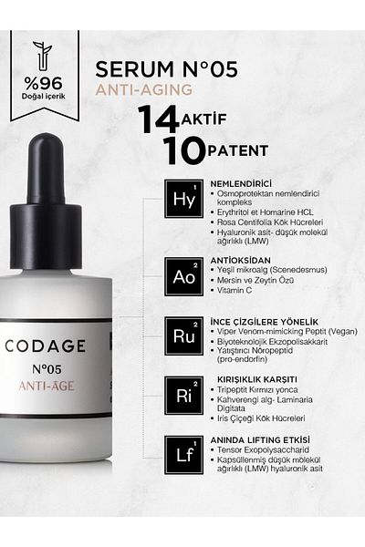 Codage ANTI-AGING AND WRINKLE SKIN BARRIER REPAIR N°05 SERUM 30ML PSSN1533
