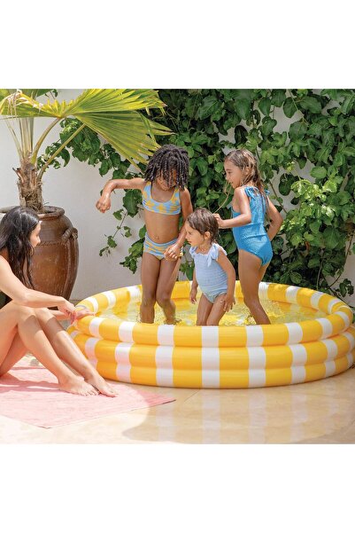 Genel Markalar Limon Desenli 3 Bölmeli Bahçe Havuz 1,47 m x 33 cm