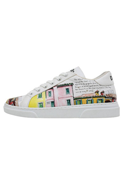 Dogo Γυναικεία Vegan Δερμάτινα Λευκά Sneakers - Burano Island Design