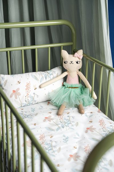 Pithy Daisy Garden Cotton Satin Baby, Park Bed Duvet Cover Set (60X100CM)-Daisy Garden