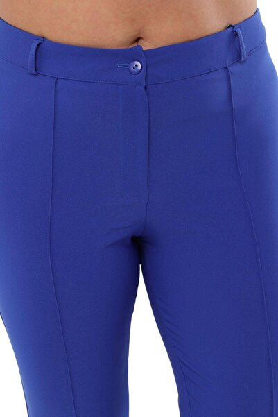 Hanezza Kadın Büyük Beden Sax Bilek Boy Yüksek Bel 42-56 Likralı Dikişli Pantolon