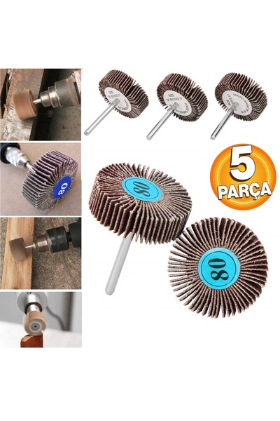 Depolife Flap Disk Taşlama Parlatma mini disk seti matkap gravür için Alüminyum Oksit 5 adet mini Zımpara