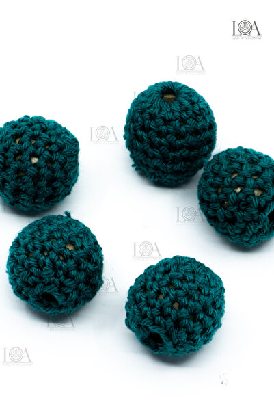 LANDOFACCESSORY 22 mm Knitted Beads - String Beads - Knitted Ball - Handmade ...