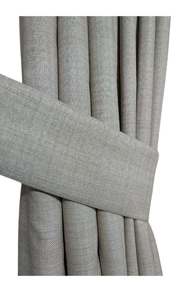 MebelPort Curtain 1x2.5 Pleated 100% Blackout Linen Background Curtain