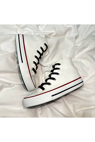 LEVENT ÖZCAN Siyah Bağcıklı, Beyaz Bilekli Spor Ayakkabı Çocuk Sneaker