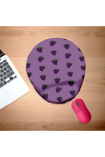 UcuruStore Pad pentru mouse Tiny Black Grapes cu suport pentru încheietura mâ...