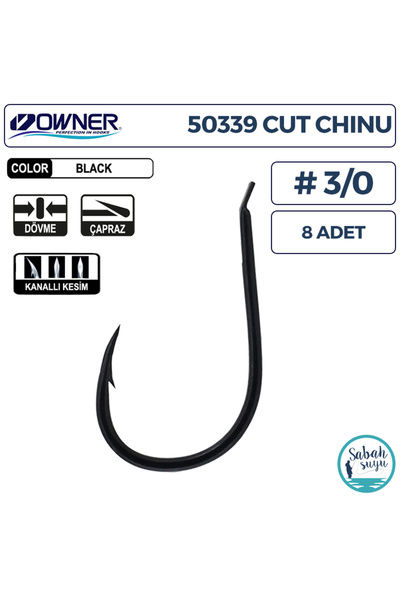 Owner 50339 Cut Chinu İğne Siyah #3/0 (8 Adet)