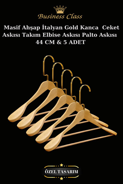 Manken İstanbul 44 см золотий італійський гачок з масиву дерева - 5 штук Busi...