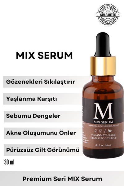 For You Gold Niacinamide Içeren Gözenek Sıkılaştırıcı Yenileyici, Yaşlanma Karşıtı Mix Cilt Bakım Serumu 30ml