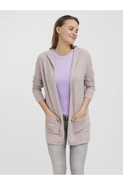 Vero Moda VMDOFFY Strickjacke LS – Strickjacke mit offener Kapuze, GA Noos